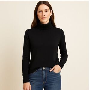 Pendleton 100% Merino Wool Turtleneck Sweater Black Size L Minimalist Capsule